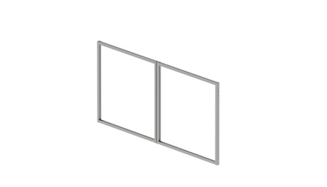 Telaio zincato per cancello a due ante 3,92 x 1,85 m, non saldato - Natural - SET