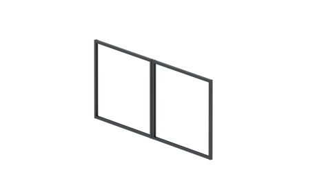 Telaio per cancello a battente in alluminio 3,92x1,85 m, Antracite R7016 - SET