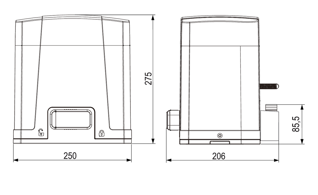 ROLLKIT automation for sliding gates, kit, max 400