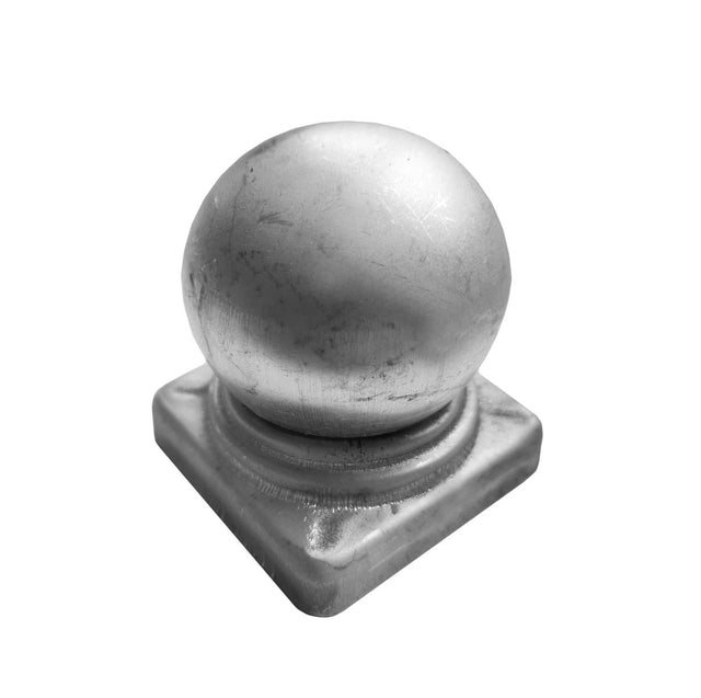 Pole cover with ball 50x50, h60, D50mm, t0,70mm