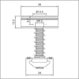 Center clamp 30-40mm module height