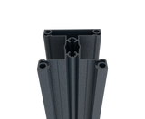 Palo per recinzione in alluminio 70x70 mm-6 m, Antracite RAL 7016, per riempimenti larghi 40 mm e fissaggio obliquo di r