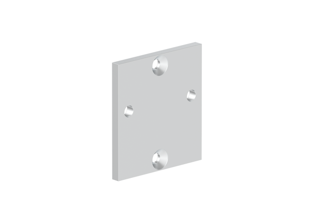 Aluminium Anchoring Plate for Profile/Post 56x60