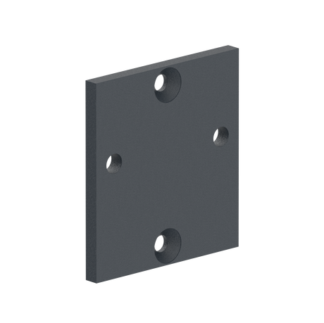 Piastra di ancoraggio in alluminio per palo 80x80 R7016