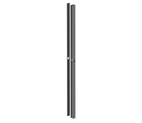 Set of aluminum post 50x60 and cover for lock part - 1850mm R7016