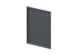 Set sistema basculante orizzontale in plastica nera 1,86x1,34 m con riempimento AL Antracite 20x95 da 1,2 m, in telaio A