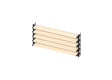 Set sistema inclinabile orizzontale in plastica nera 0,44 m con riempimento in legno di pino 1,2 m 19x95