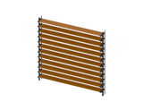 Set Nero Acciaio Zincato Sistema Inclinabile Orizzontale 1,07 m con 1,5 m Decorazione Legno QUERCIA DORATA Riempimento R