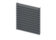 Set Sistema basculante orizzontale in acciaio zincato antracite 1,07 m con riempimento in alluminio antracite 1,2 m 20x9