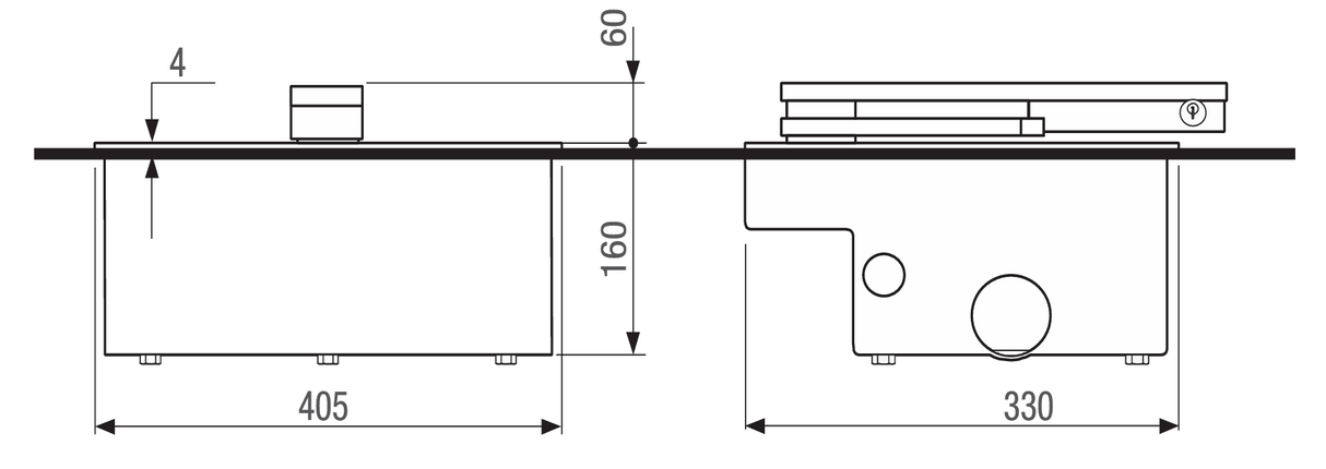 Came underground drive for single-leaf gate, set with photocells