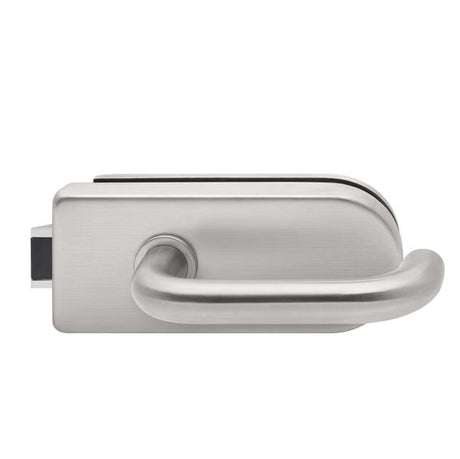 Glass door handle with lock UV