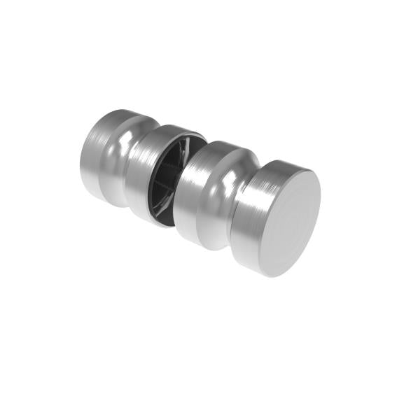 Brushed back-to-back knob AISI 304, K320, 32mm