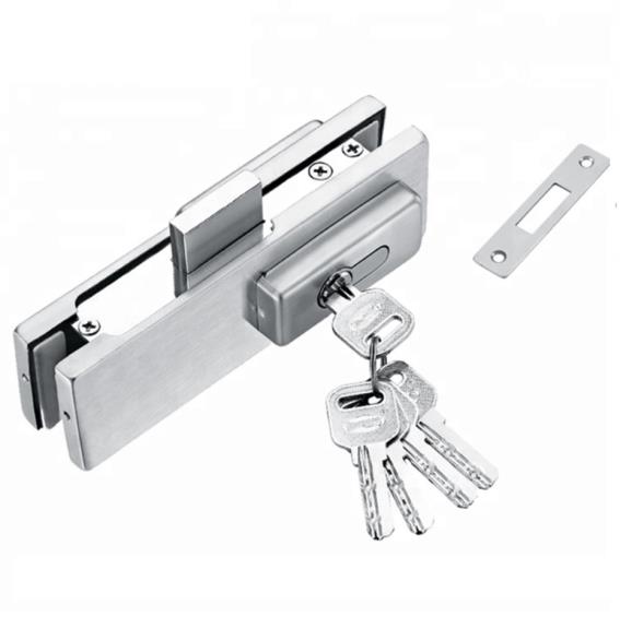 Bottom glass door lock PZ type, AISI304