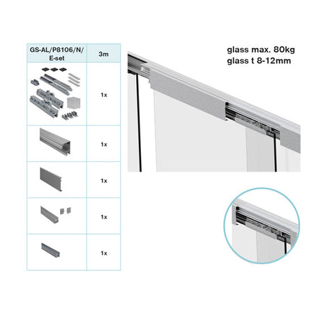 Fittings - sliding doors - AL profile AL