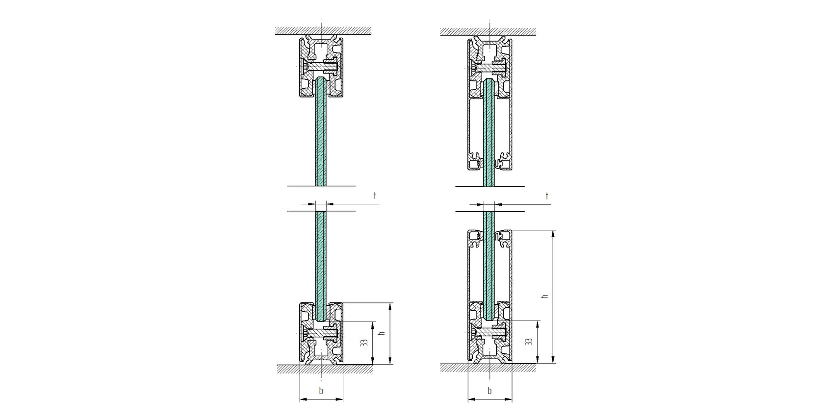 The complete set of  aluminum profile Elox, L=3000
