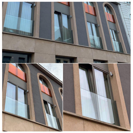Balcone alla francese telaio AL senza vetro, da ancorare nello stipite