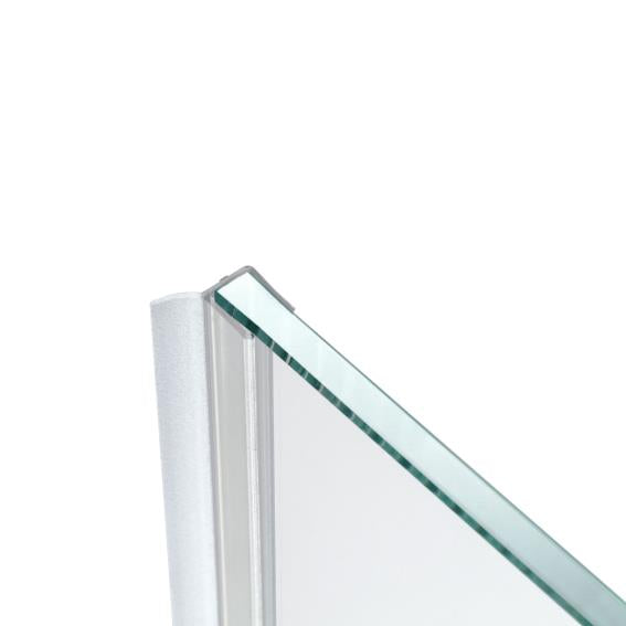 clip seal with wipe for glass door black