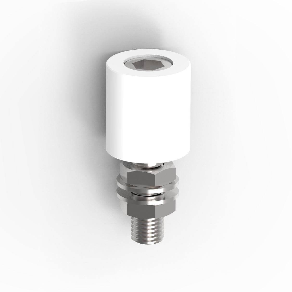 Plastic wheel - white Zn, D42mm, white