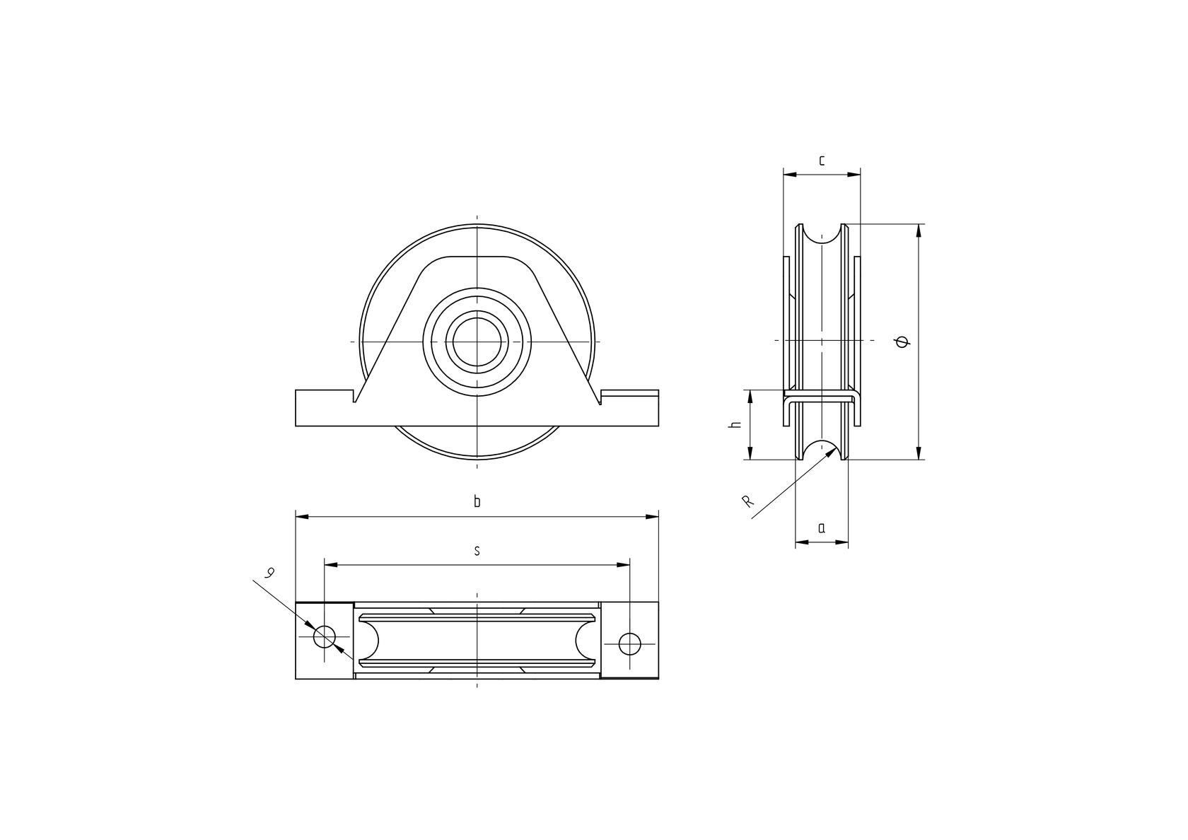Casters set -U Zn, D80