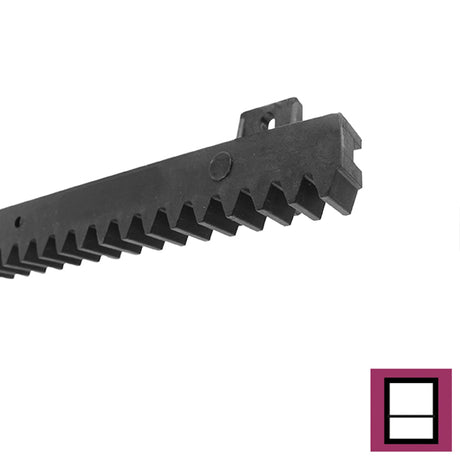 Gear plastic rack PVC+Fe,27x18mm,L1m,max 700kg
