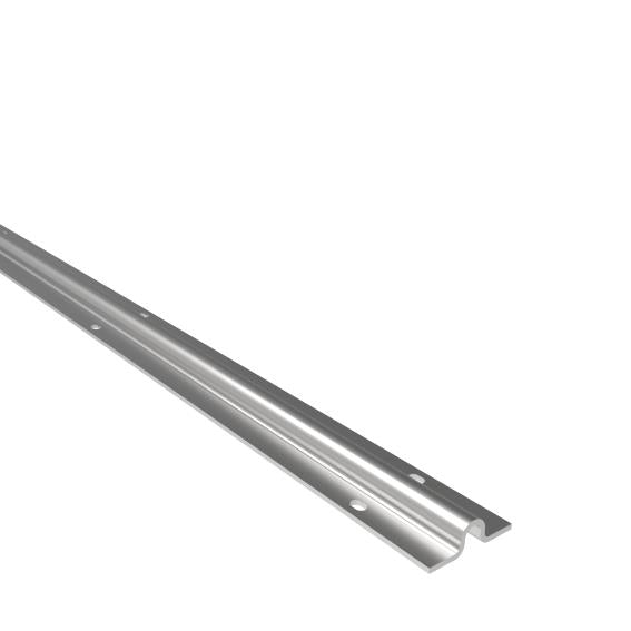 Bottom guiding rail - U Zn,55x15mm, t3mm, L3m