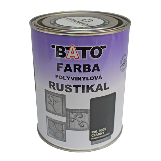 Polyvinyl paint, black RUSTICAL 1,0kg (0,8L)