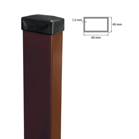 Palo 60x40mm ZnPVC 2200mm marrone