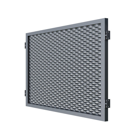 Aluminum fence panel 2000x1200mm expanded metal anthracite.