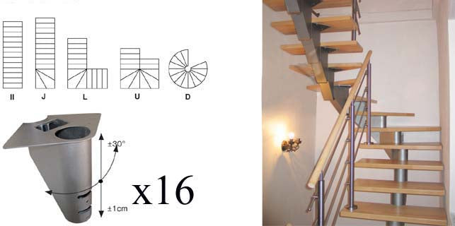 Staircase SEGMENT NS270 set V 3040-2740mm