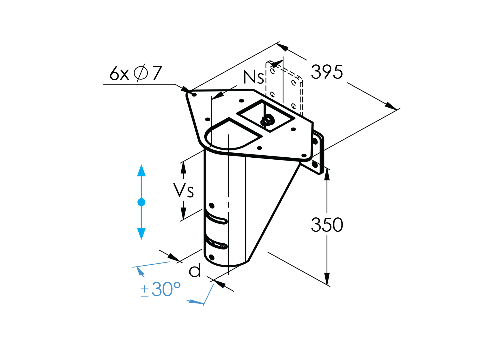 Staircase SEGMENT NS270 element 349x278x395mm
