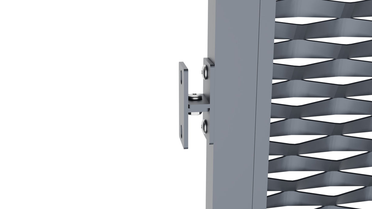 Aluminum fence panel 2000x1200mm expanded metal anthracite.