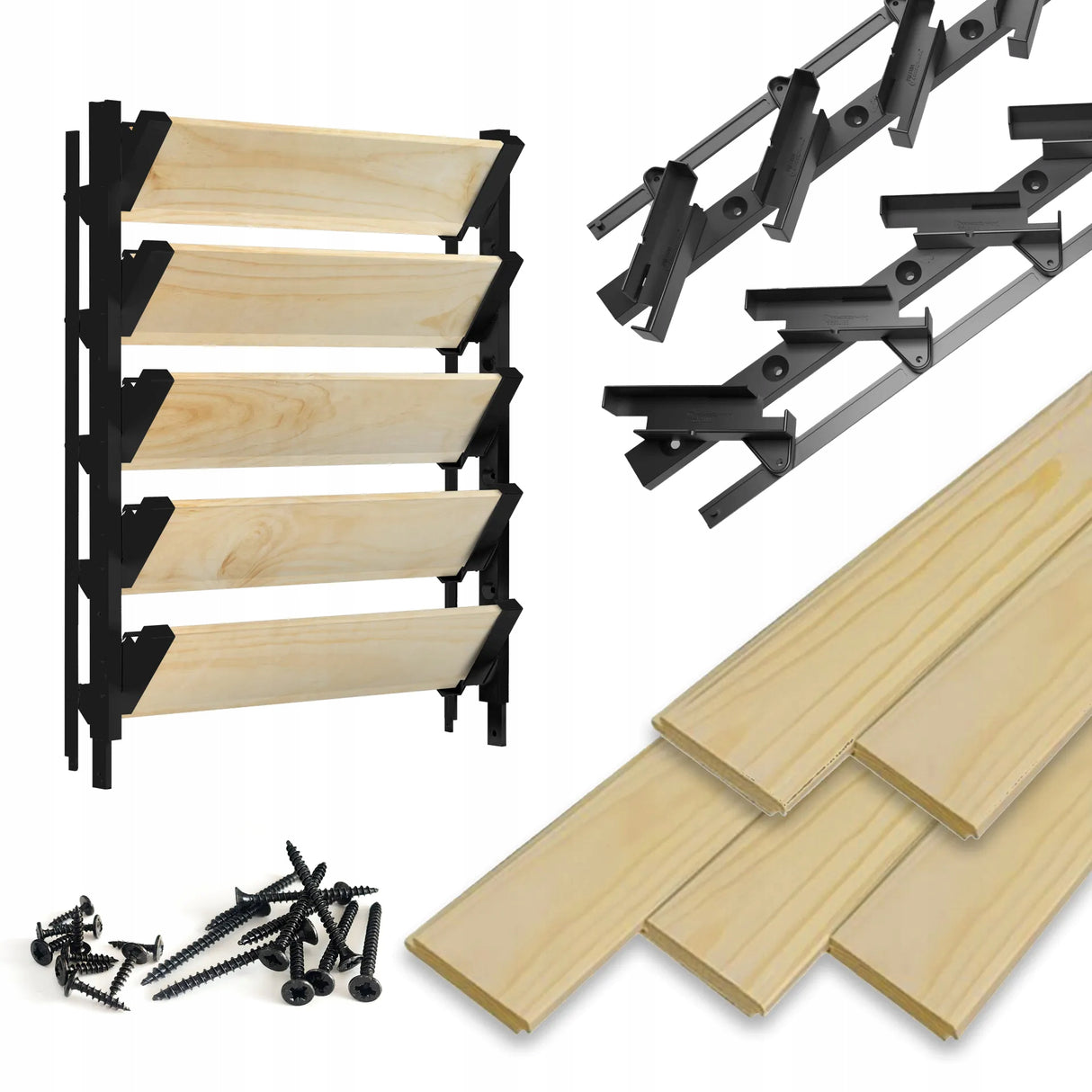 Pohyblivý plastový systém - žalúziový - pár (ľavý + pravý)