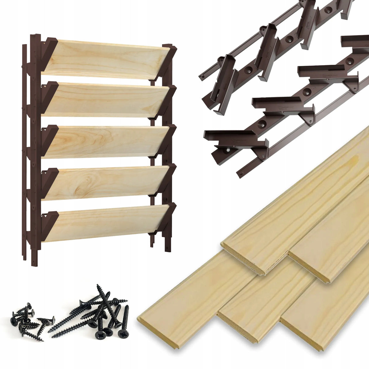 Pohyblivý plastový systém - žalúziový - pár (ľavý + pravý)