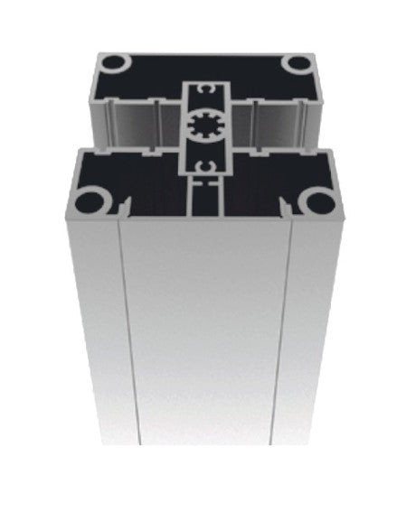 Set of aluminum post 80x80 and cap - 7000mm N