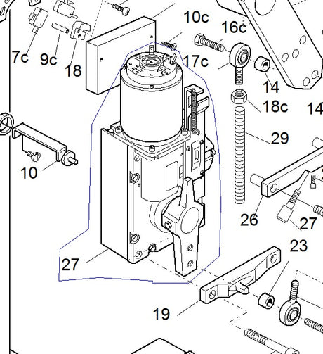 Motor s prevodovkou pre G6000 - komplet