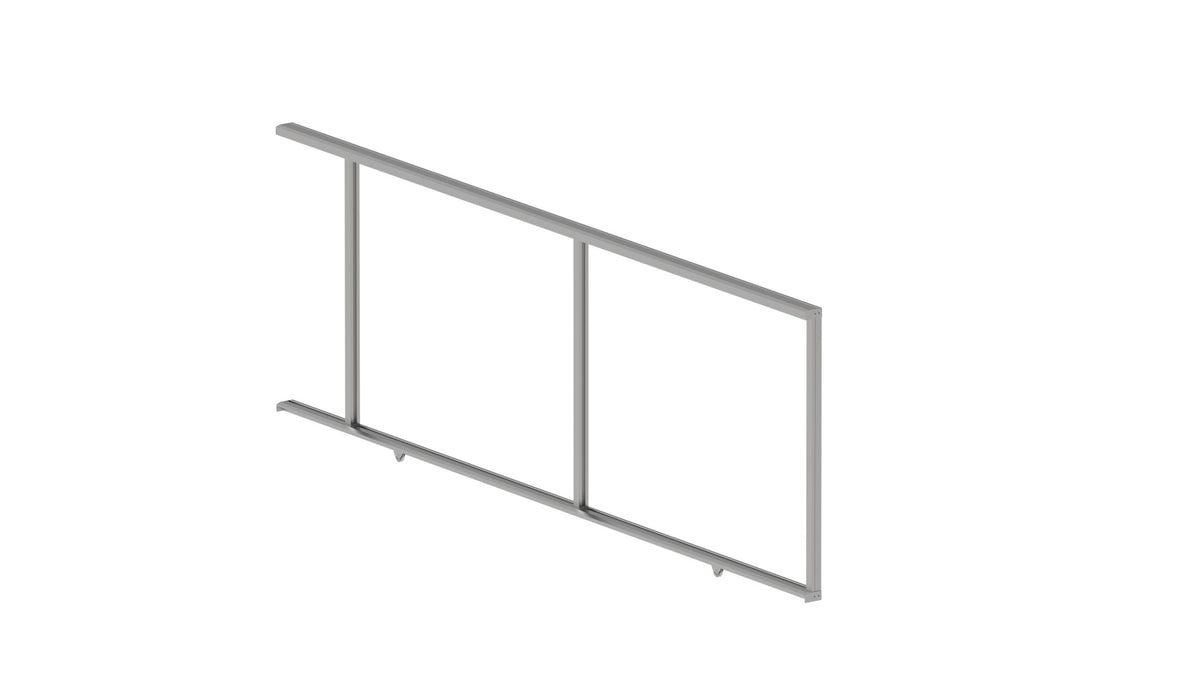Galvanized tracked sliding gate frame, non-welded - Natural - SET