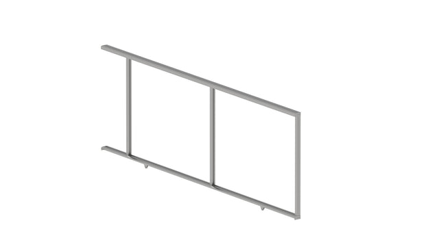 Galvanized tracked sliding gate frame, non-welded - Natural - SET