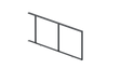 Aluminum Roller Sliding Gate Frame 6x2.045 m, Anthracite R7016 - SET