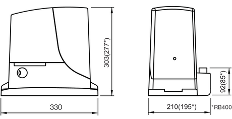 Drive NICE for sliding gates kit, max 600kg