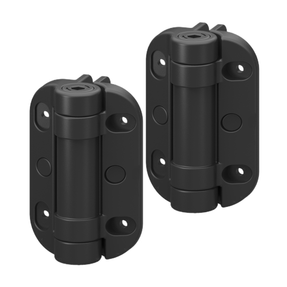 Hinge for heavy gates, with adjustable spring