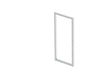 Aluminium single swing gate frame, non-welded - Natural - SET