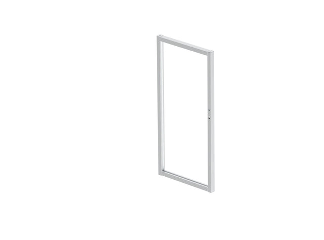 Aluminium single swing gate frame, non-welded - Natural - SET
