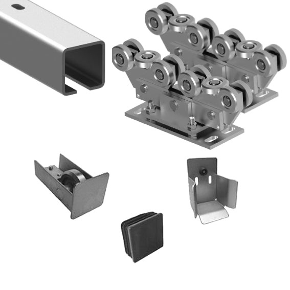 Set per cancello scorrevole SV-80x80Zn heavy