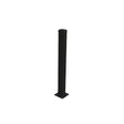 Palo zincato 60x40 mm con piastra di base e tappo in PVC, 1800mm - Nero RAL 9005