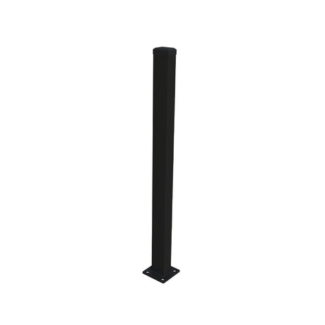 Palo 60x40mm con base ZnPVC 1800mm nero opaco