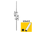 Decorated rod h900, b160mm, 12x12mm