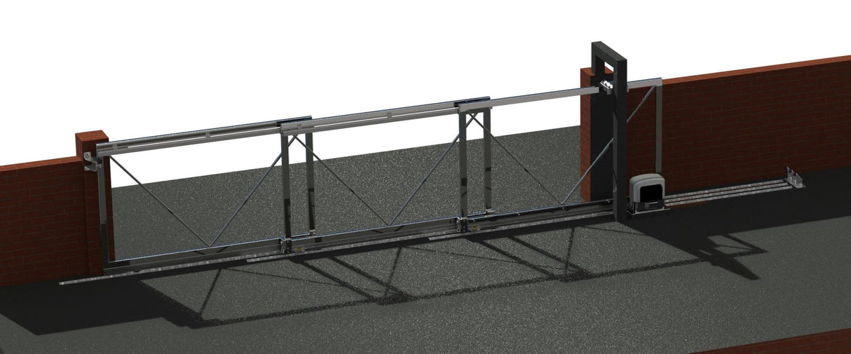 Telescopic system for sliding gates, max 15m