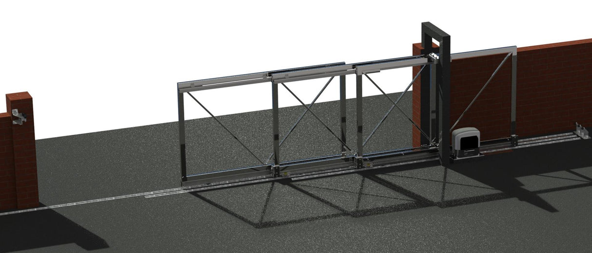 Telescopic system for sliding gates, max 15m