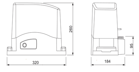 KEY - automatic gate opener kit, max 800kg,