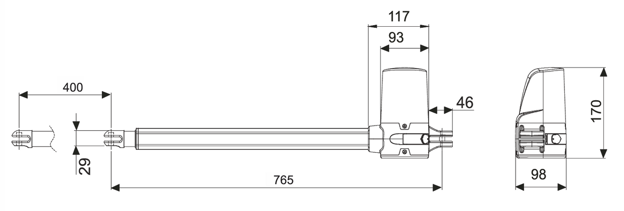 ROLLKIT drive for double-leaf gate, set with photocells